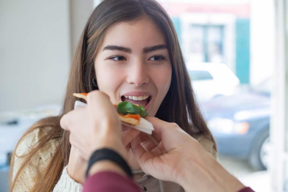Being rushed while eating